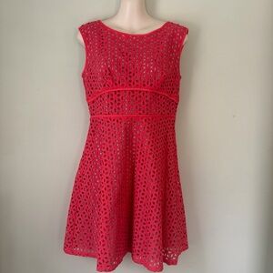 EUC! Sleeveless LOFT Eyelet A-Line Midi Dress Size 2P